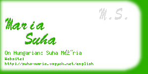 maria suha business card